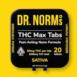 THC Sativa MAX Tablets 20pk 1000mg THC (Dr. Norm's)