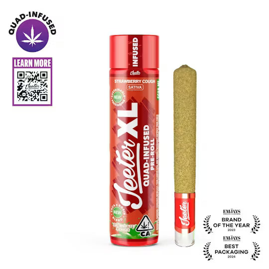 Strawberry Cough XL Quad-Infused Jeeter Joint 2g (Jeeter)