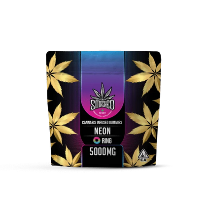 Neon Rings Cannabis Infused Gummies 20pk 5000mg THC (Smashed)