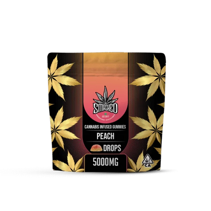 Peach Drops Cannabis Infused Gummies 20pk 5000mg THC (Smashed)