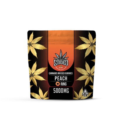Peach Rings Cannabis Infused Gummies 20pk 5000mg THC (Smashed)
