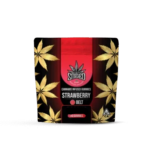 Strawberry Belts Cannabis Infused Gummies 10pk 500mg THC (Smashed)