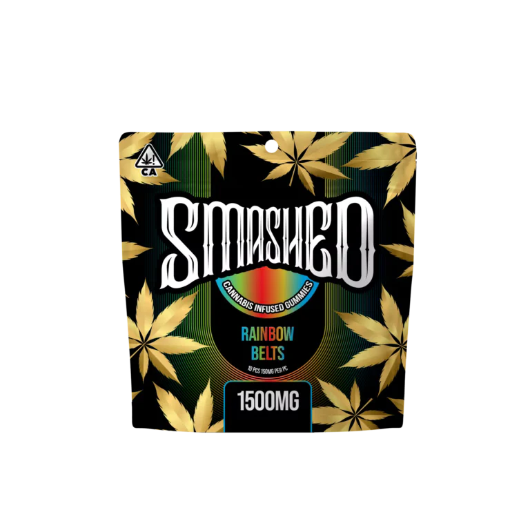 Rainbow Belts Cannabis Infused Gummies 1500mg THC (Smashed)