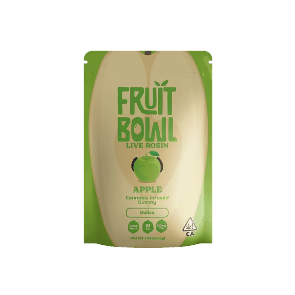 Apple Live Rosin Gummies 10pk  100mg THC  (Fruit Bowl)