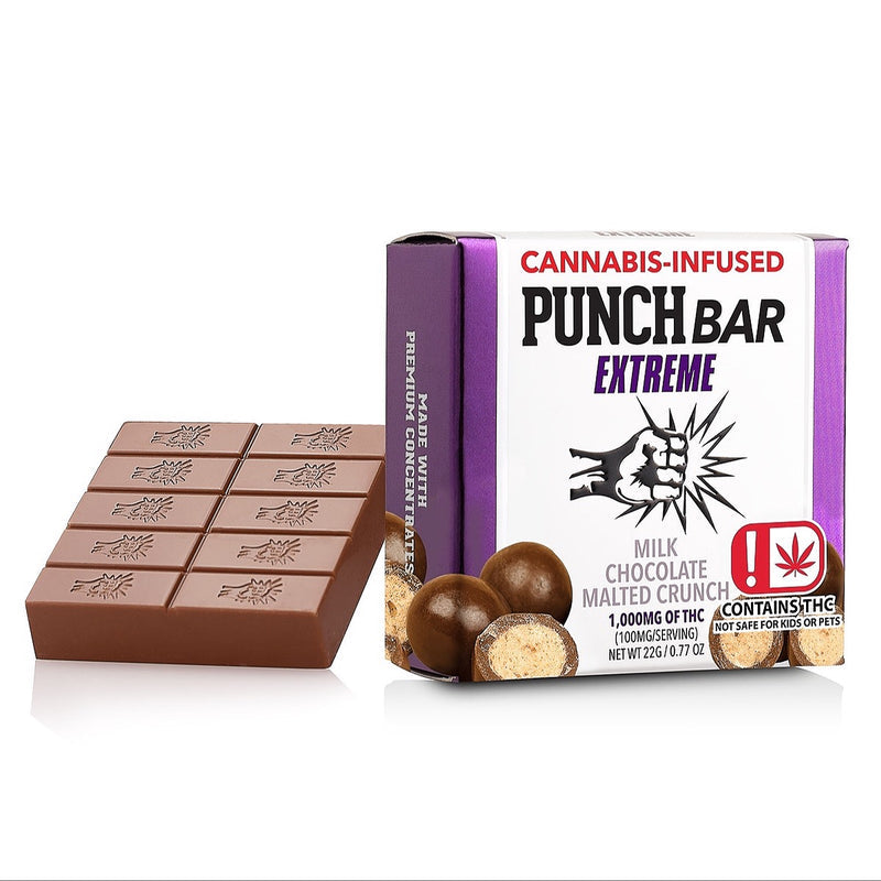 Milk Chocolate Malted Crunch  PunchBar 1000mg THC (Punch Edibles & Extracts)