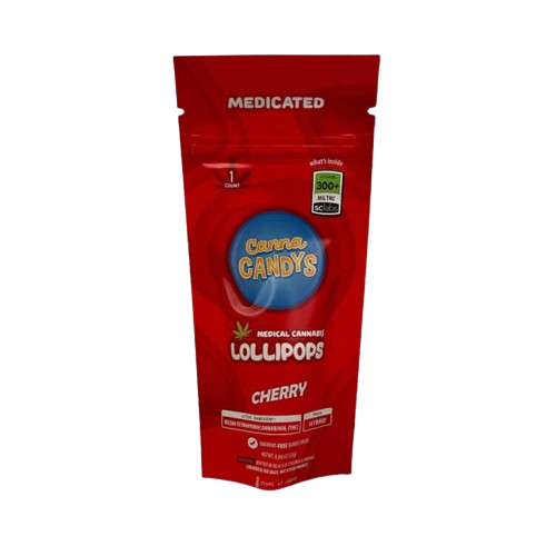 Cherry Cannabis Lollipops 1pc 300mg THC (Canna Candys)