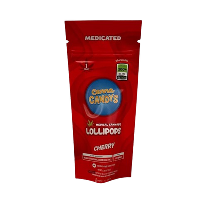 Cherry Cannabis Lollipops 1pc 300mg THC (Canna Candys)