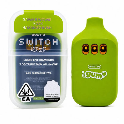 Maui Wowie X OZK X Mango Kush Switch V5 Triple Tank Liquid Live Diamonds Disposable 2g (Boutiq)