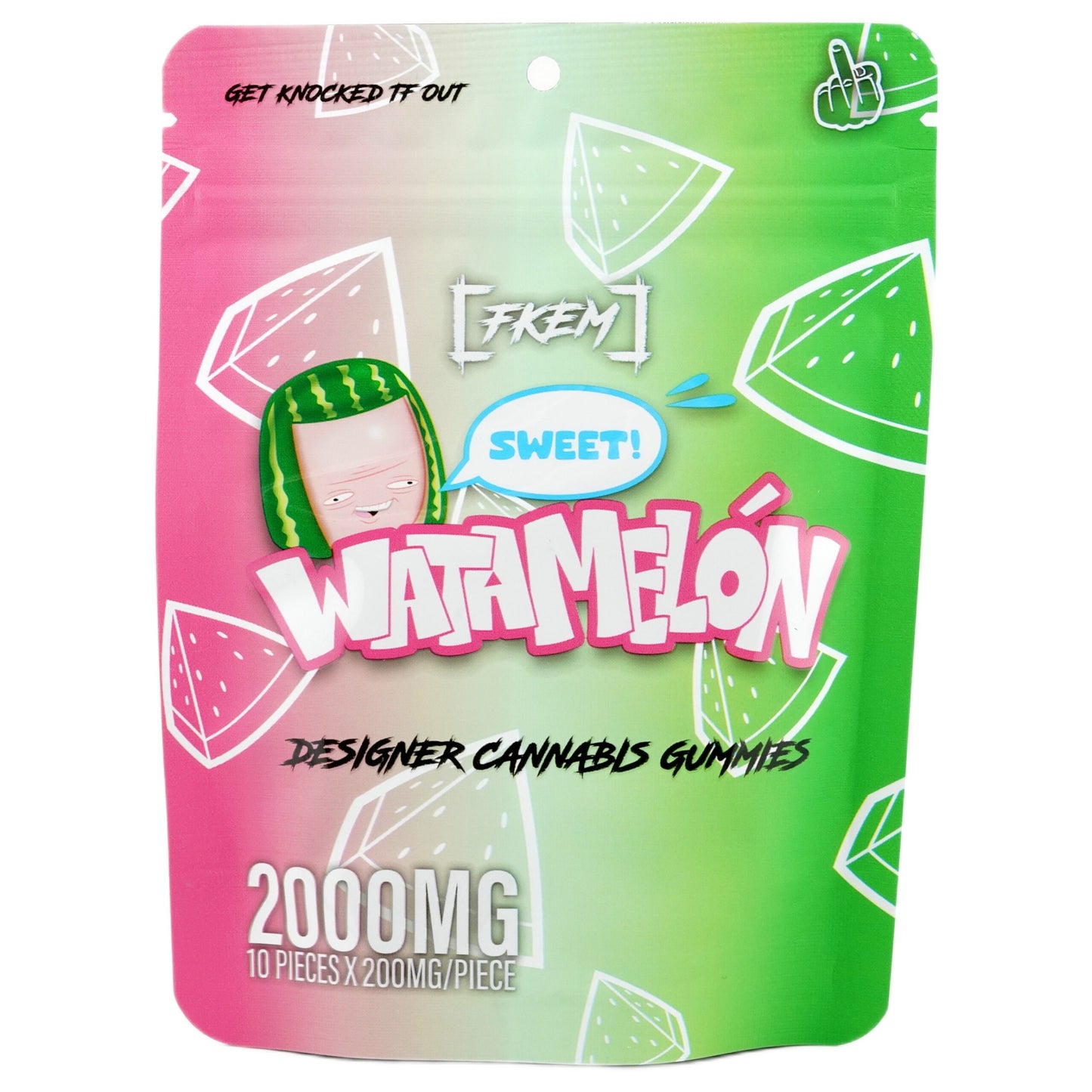 SWEET! Watamelón Designer Cannabis Gummies 10pk 2000mg THC (FKEM EDIBLES)