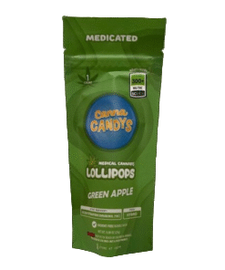 Green Apple Cannabis Lollipops 1pc 300mg THC (Canna Candys)