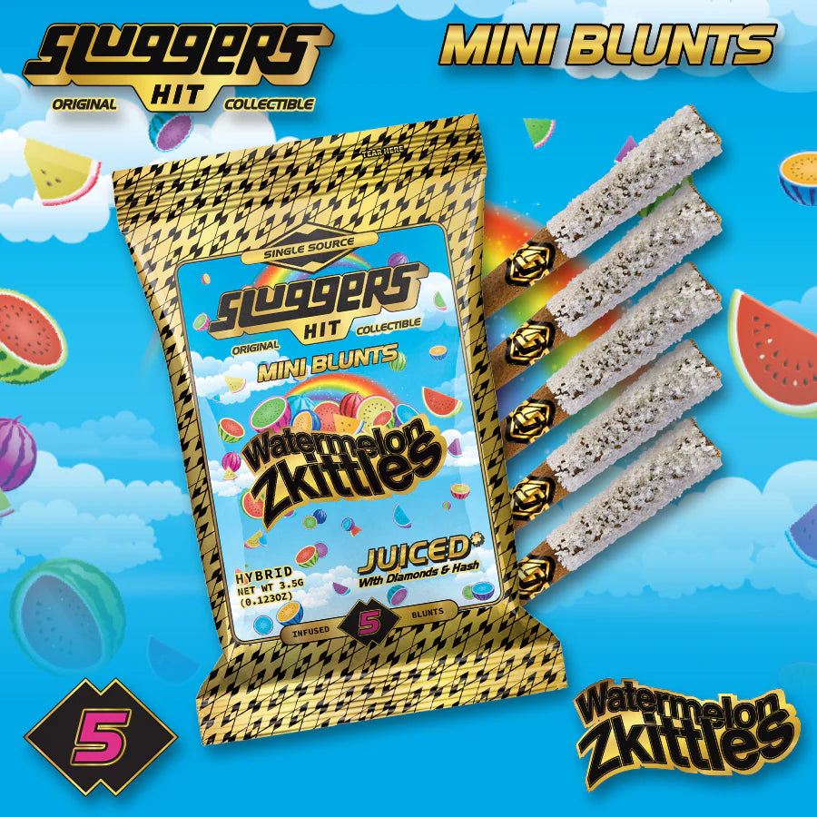 Watermelon Zkittles Hybrid Infused Mini Blunts 3.5g 5pk (Sluggers Hit)