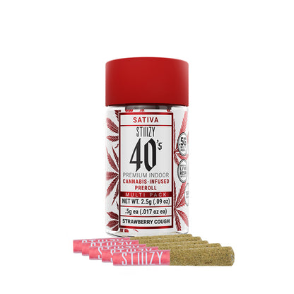 STRAWBERRY COUGH - 40's Infused Preroll 5pk 2.5g (STIIIZY)