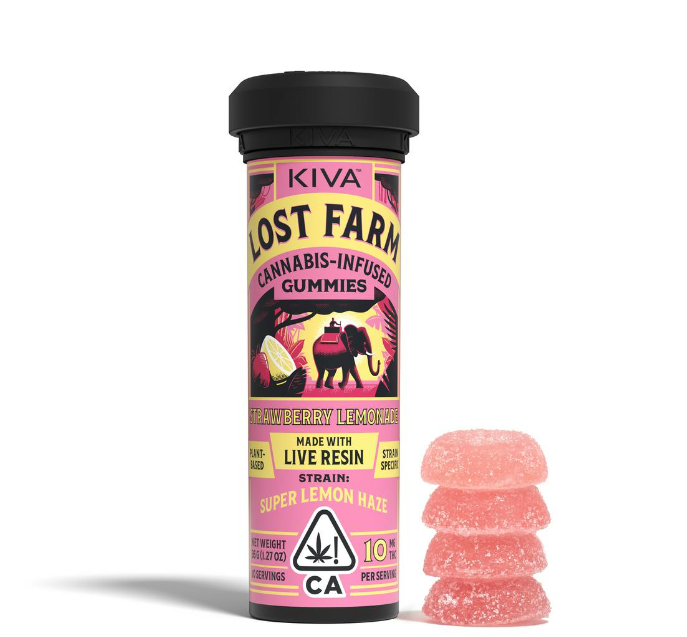 Strawberry Lemonade x 'Super Lemon Haze' Lost Farm  Gummies (Kiva Confections)