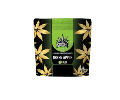 Green Apple Belts Cannabis Infused Gummies 20pk 1000mg THC (Smashed)