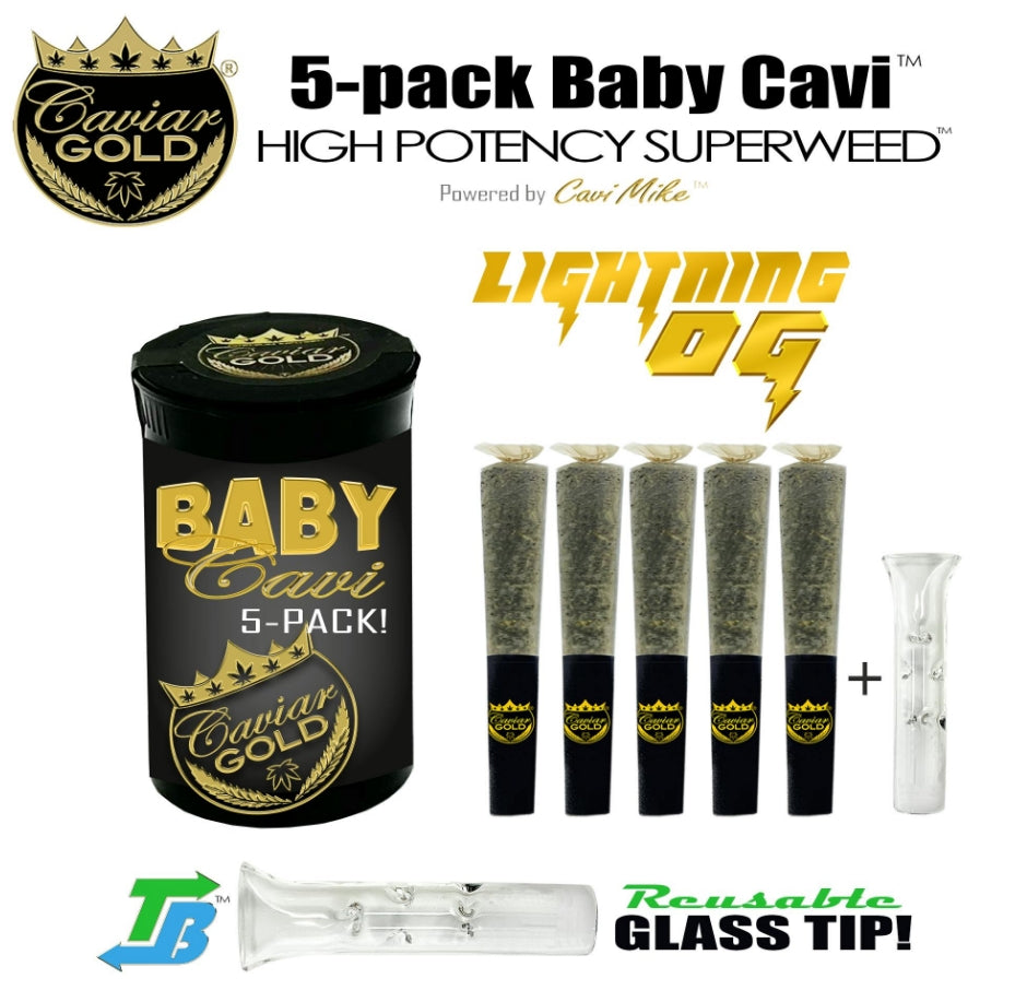 Caviar Gold l Baby Cavi l Lightning OG l 2.5 5pk (Caviar Gold)