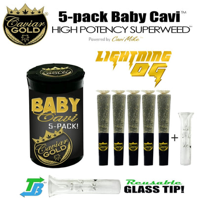 Caviar Gold l Baby Cavi l Lightning OG l 2.5 5pk (Caviar Gold)