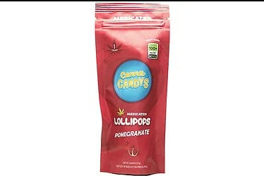 Pomegranate Cannabis Lollipops 1pc 300mg THC (Canna Candys)