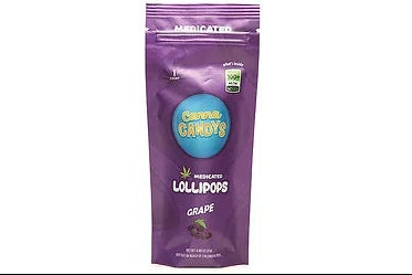 Grape Cannabis Lollipops 1pc 300mg THC (Canna Candys)