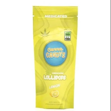 Lemon Cannabis Lollipops 1pc 300mg THC (Canna Candys)