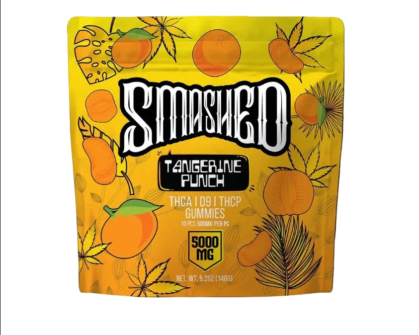 Tangerine Punch THCA Gummies 5000mg 10pk (SMASHED)