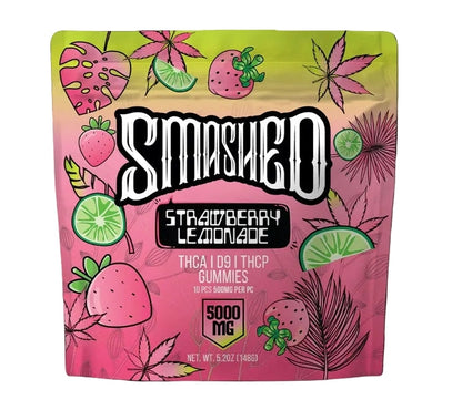 Strawberry Lemonade THCA Gummies 5000mg 10pk (SMASHED)