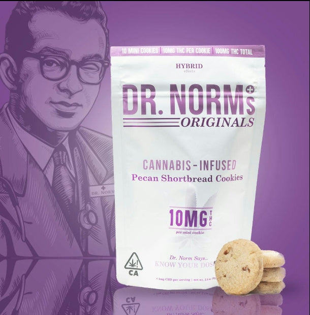 Pecan Shortbread Hybrid Mini Cookies 10pk 100mg THC (Dr. Norm's)