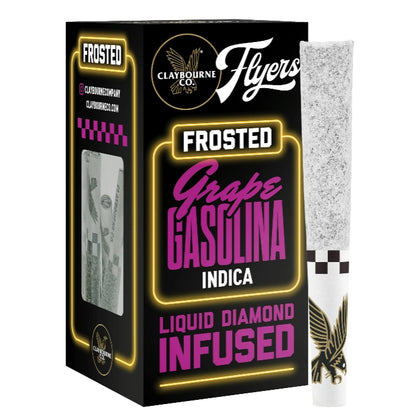 Grape Gasolina Diamond Frosted Infused Flyers Pre-Rolls 5pk 2.5g (Claybourne Co.)