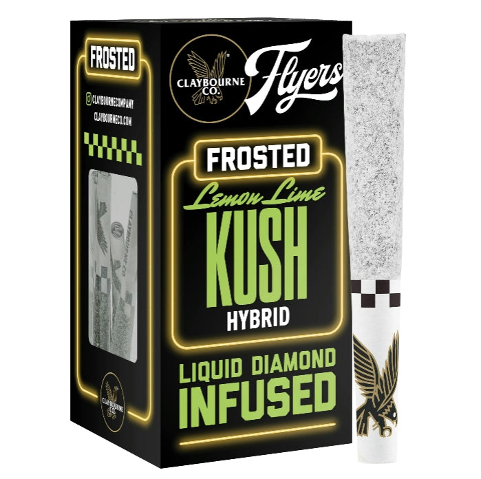 Lemon Lime Kush Diamond Frosted Infused Flyers Pre-Rolls 5pk 2.5g (Claybourne Co.)