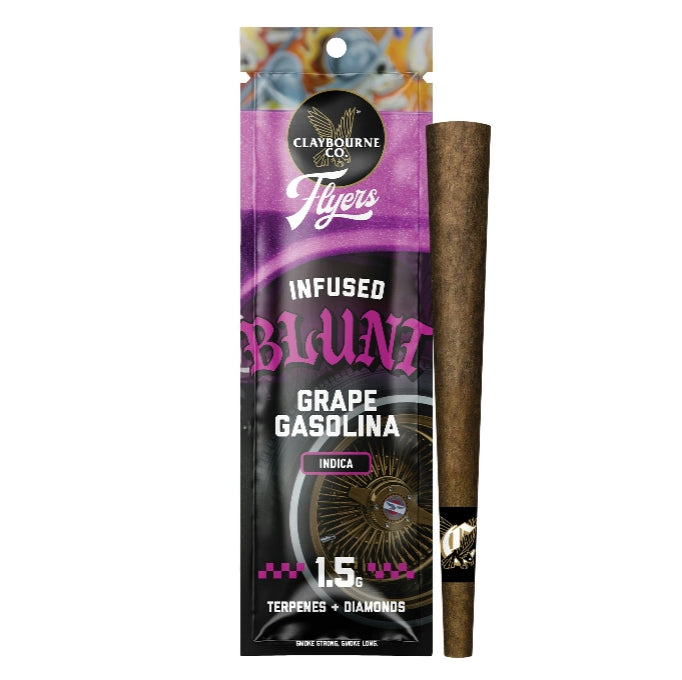 Grape Gasolina Flyers Infused Blunt 1.5g (Claybourne Co.)