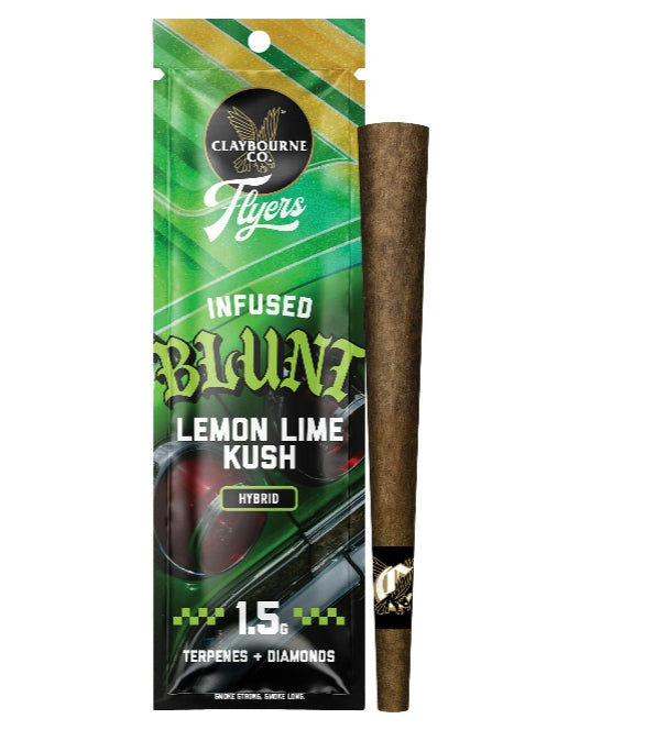 Lemon Lime Kush Flyers Infused Blunt 1.5g (Claybourne Co.)