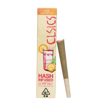 Pink Lemon Up Hash Infused Pre Roll 1g (CLSICS Rosin & Rosin Infused Pre Rolls)