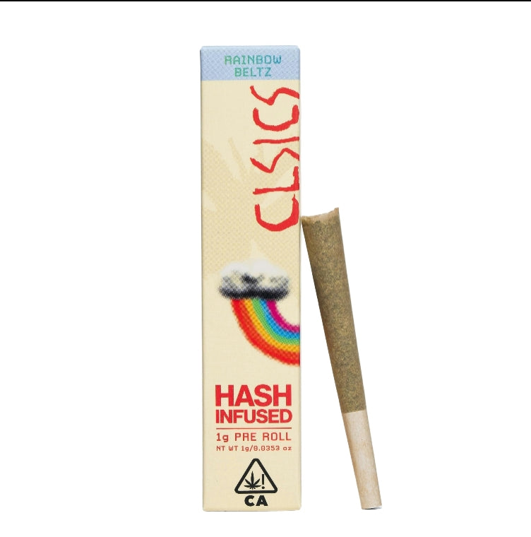 Rainbow Beltz Hash Infused Pre Roll 1g (CLSICS Rosin & Rosin Infused Pre Rolls)