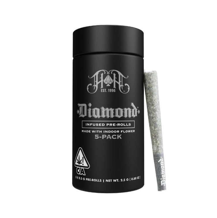Pineapple Breeze | Hybrid - Greenline:Diamond THCA-Infused Pre-Rolls 5pk 2.5G (Heavy Hitters)