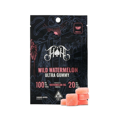 Wild Watermelon: Indica Ultra-Pure Gummies 5pk 100mg THC (Heavy Hitters)