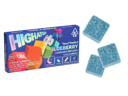 Blueberry 1:1:1 THC:CBN:CBD Sour Gummy (Highatus)