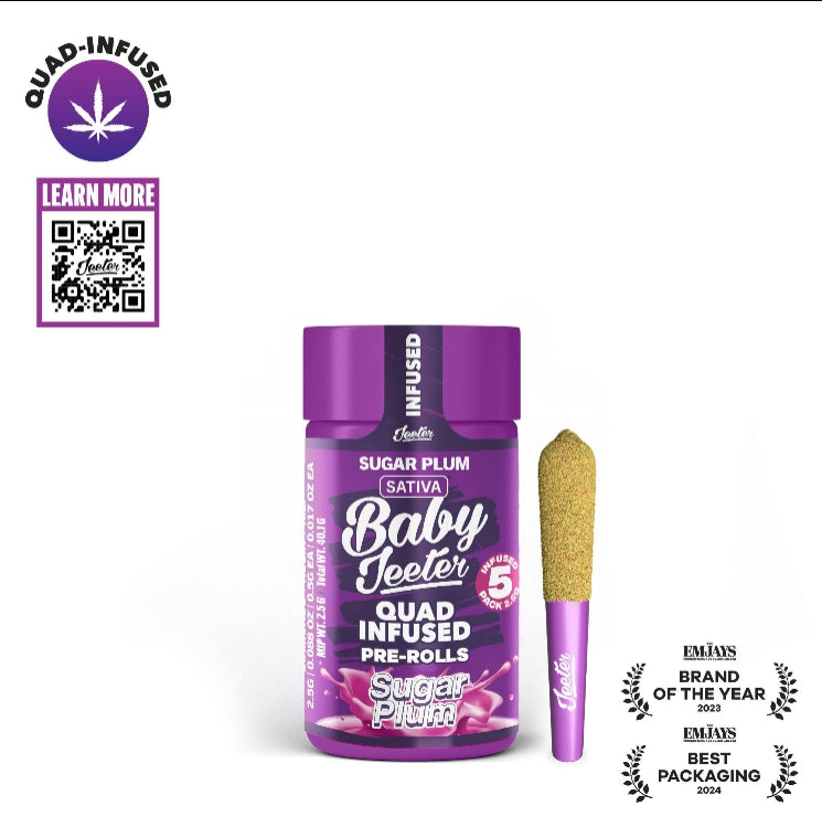 Sugar Plum Quad-Infused Baby Jeeter 5pk 2.5g (Jeeter)