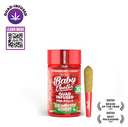 Strawberry Cough Quad-Infused Baby Jeeter 5pk 2.5g (Jeeter)