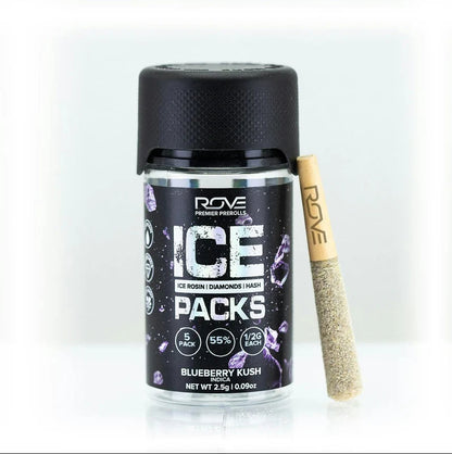 Watermelon Burst Ice Packs Rosin, Diamond, Hash Infused  5pk 2.5g (ROVE)