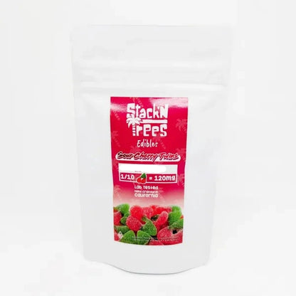 Sour Cherry Twins Cannabis Infused Gummies 2400mg THC (Stack n Trees)