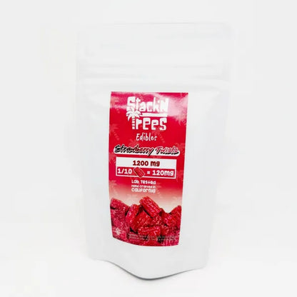 Strawberry Twists Cannabis Infused Gummies 1200mg THC (Stack n Trees)