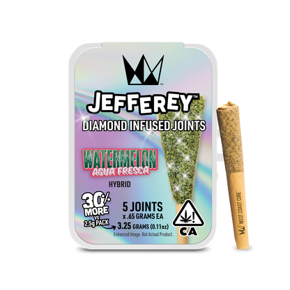 Watermelon Agua Fresca Jefferey Infused Joint .65g 5pk (West Coast Cure)