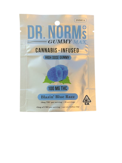Blazing Blue Razz Max gummy 1pc 100mg  (Dr.Norms)