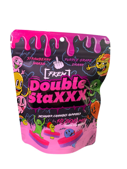 FKEM Double StaXXX Strawberry Smash X Purple Grape Drank Cannabis Gummies 10pk 10,000mg THC (FKEM EDIBLES)