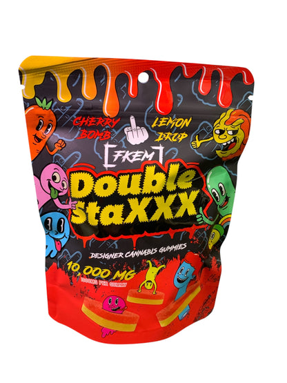 FKEM Double StaXXX Cherry Bomb X Lemon Drop Cannabis Gummies 10pk 10,000mg THC (FKEM EDIBLES)