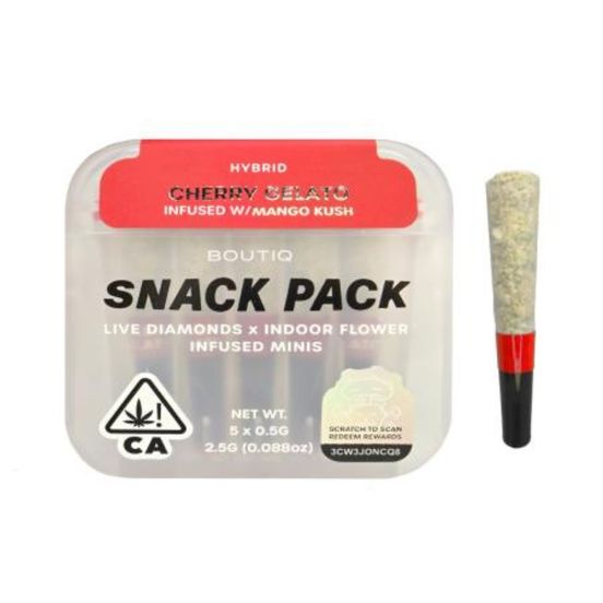 Cherry Gelato × Mango Kush Live Diamond Infused Mini Pre Rolls 5pk (2.5g) (Boutiq)