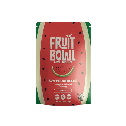 Watermelon Live Rosin Gummies 10pk  100mg THC  (Fruit Bowl)