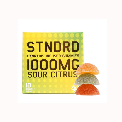 Sour Citrus Hybrid Liquid Diamond Infused Gummies 1000mg (STNDRD)