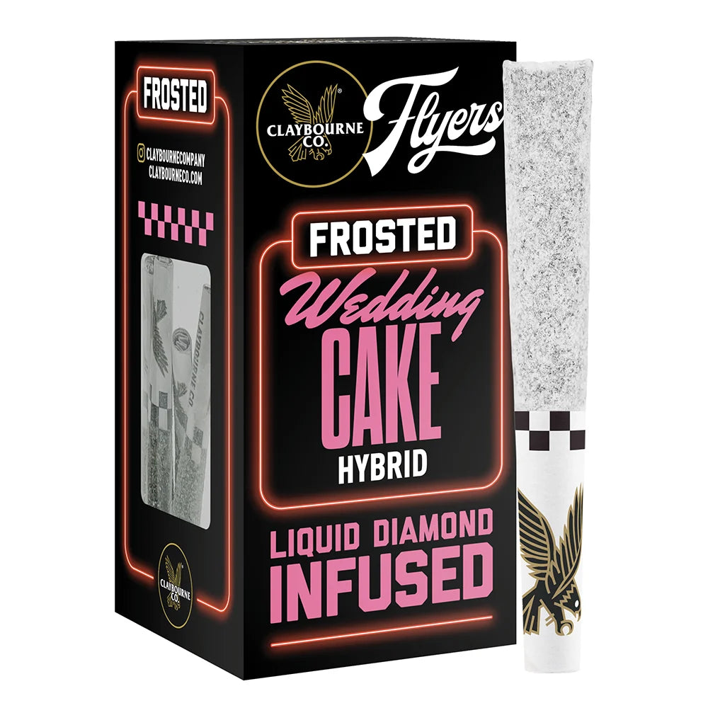 Wedding Cake Diamond Frosted Infused Flyers Pre-Rolls 5pk 2.5g (Claybourne Co.)
