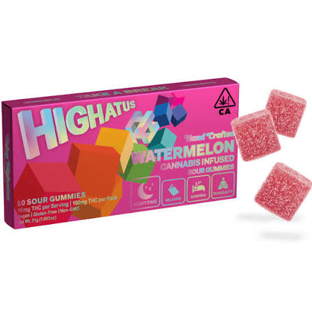 Watermelon Sour Gummy 100mg THC (Highatus)